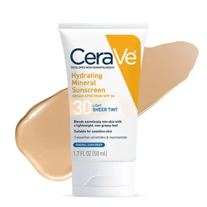 CeraVe Hydrating Mineral Sunscreen Broad Spectrum SPF 30 Sheer Tint