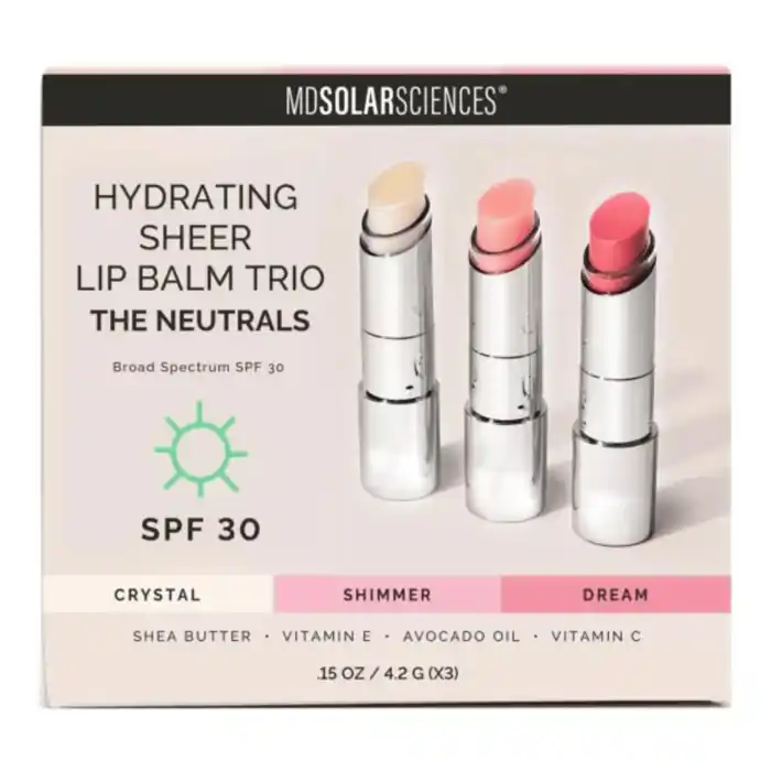 MDSolarSciences Hydrating Sheer Lip Balm SPF 30 Trio (The Neutrals)
